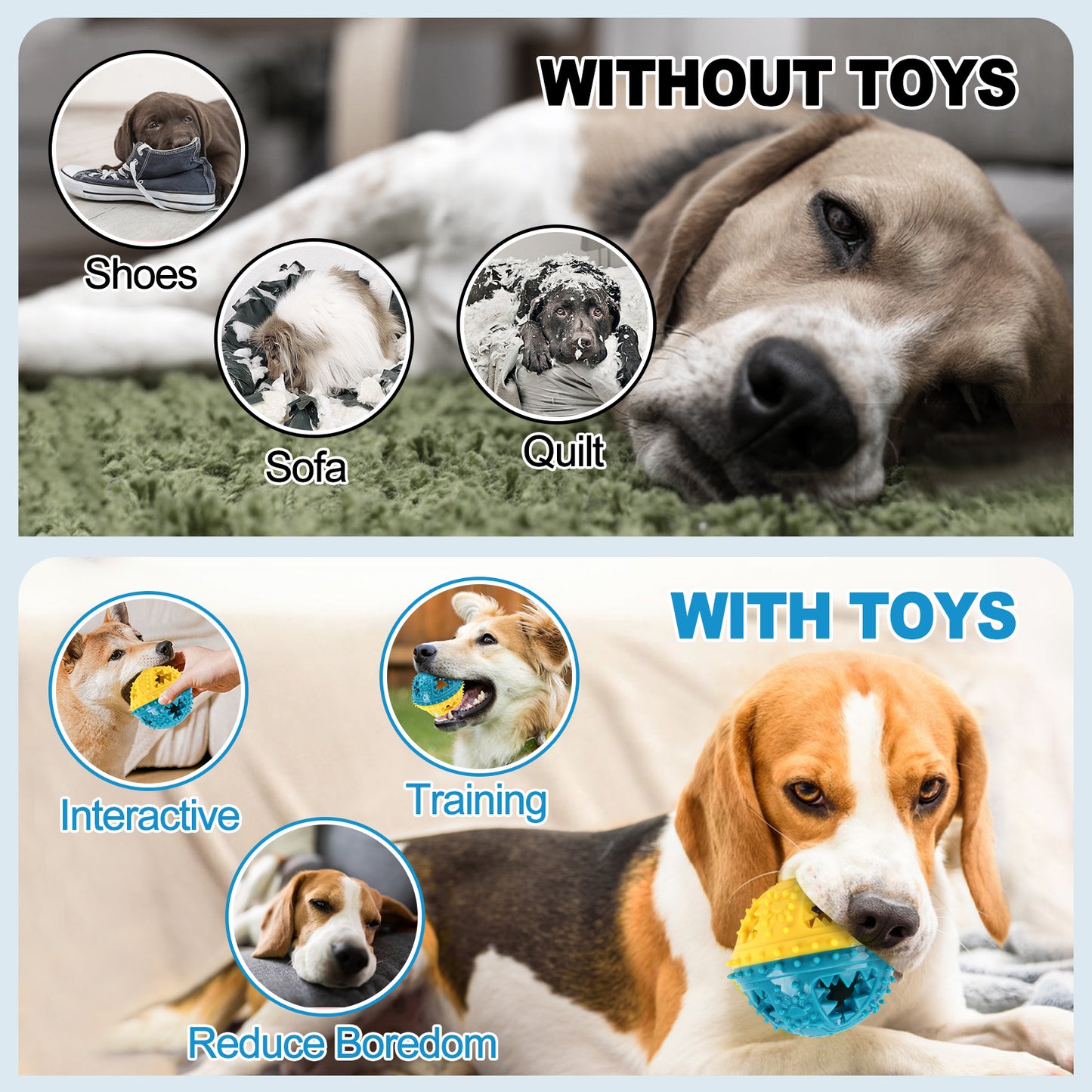 Dog Chew Grinding Teeth Sound Ball Toy