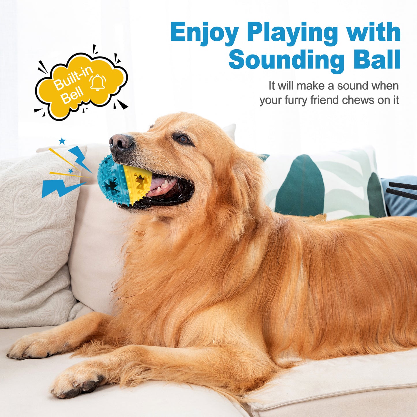 Dog Chew Grinding Teeth Sound Ball Toy