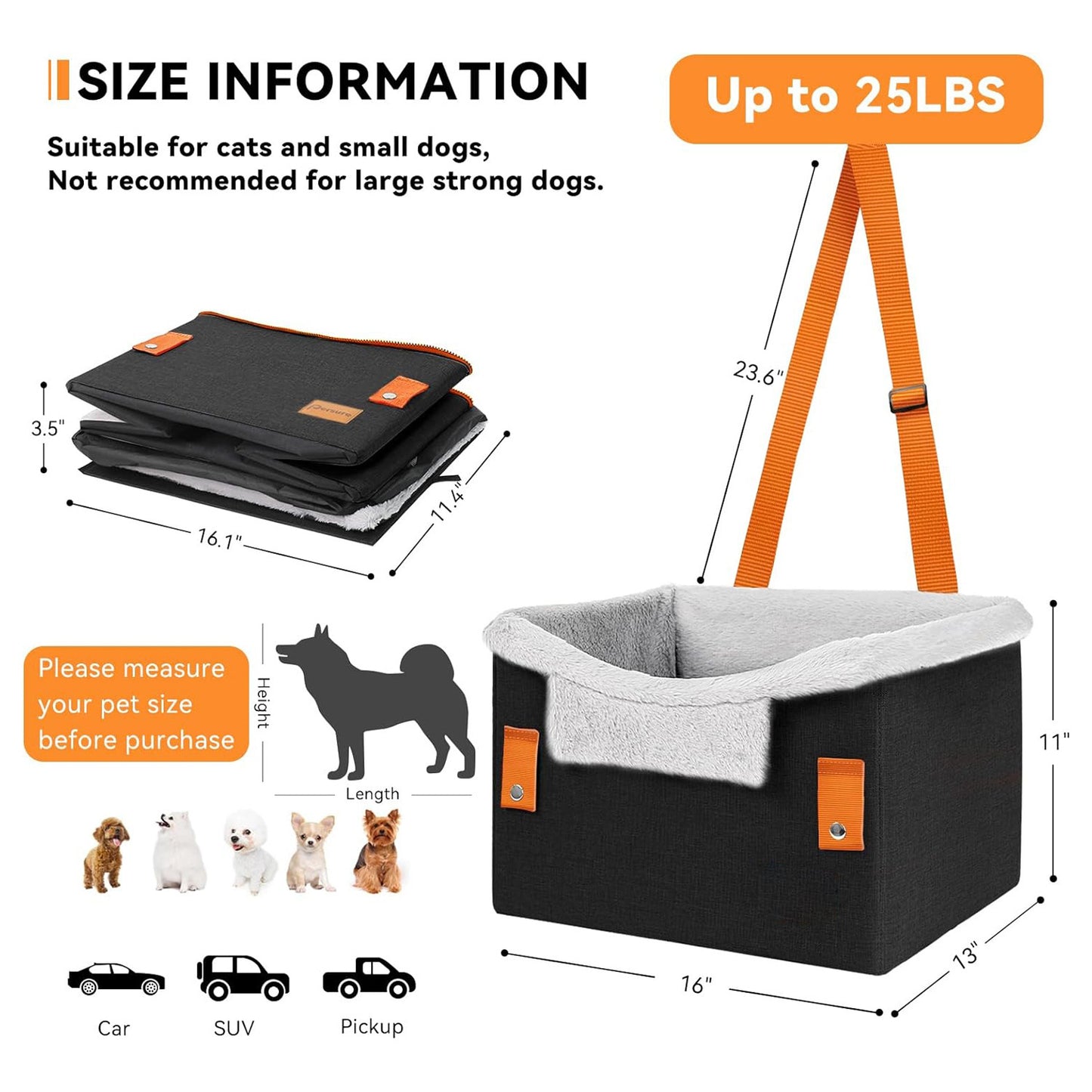Portable Booster Seat With Clip-On Safety Leash
